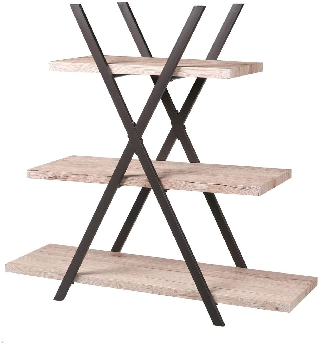 Dock Etagere Pyramide 3 ETAGES meuble de rangement bois et metal 100cm