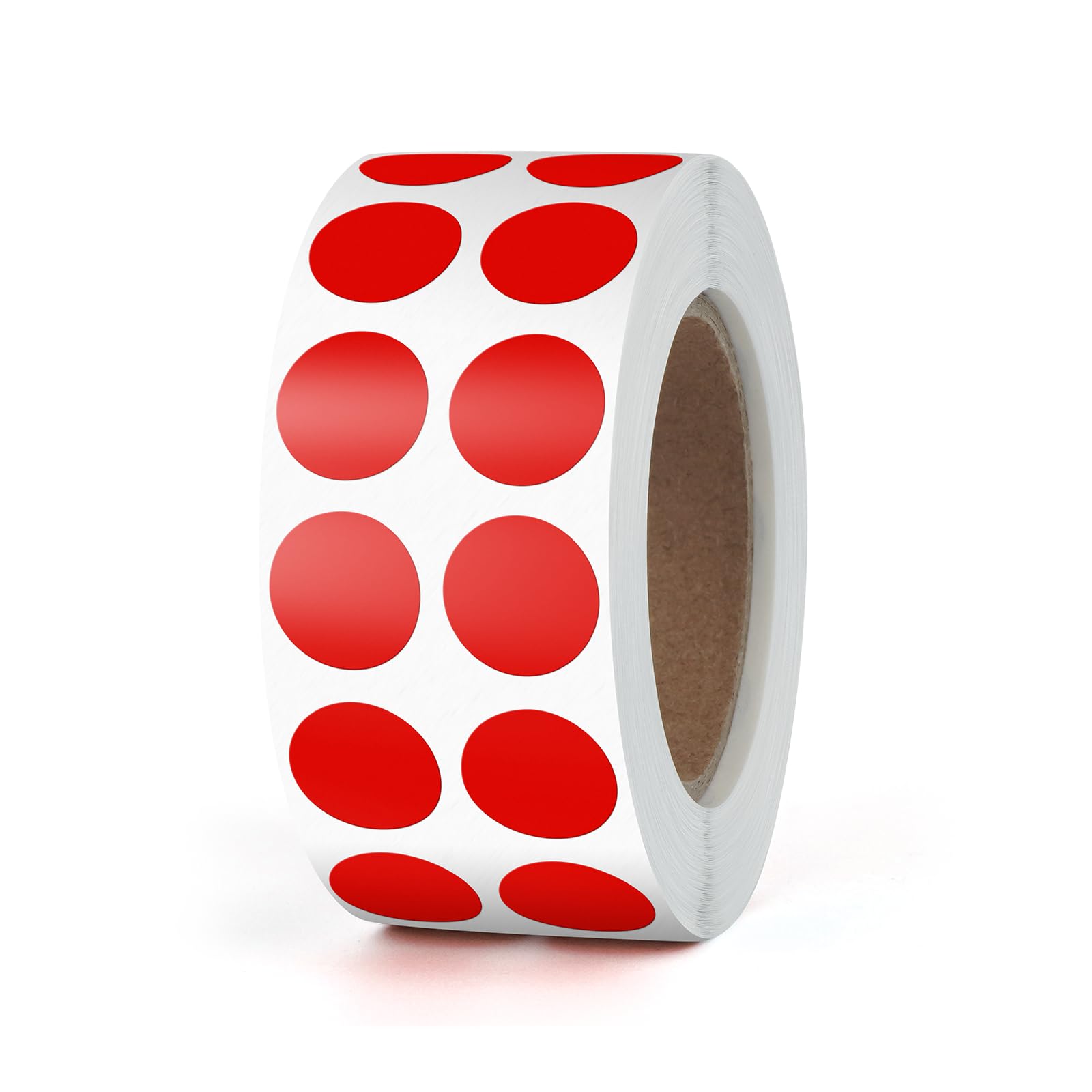 Round Stickers Red 13mm Circle Labels with Color Coding Dot Sticker Waterproof Removable Roll of 2000, Small