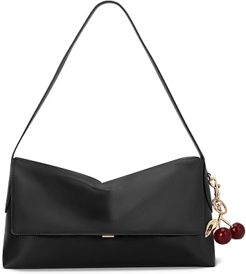 Hobo Bag for Women Vintage Large Shoulder Bag Faux Leather Cherry Handbag
