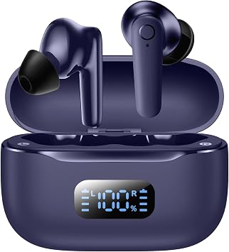 kurdene LED Display Wireless Earbuds Bluetooth 5.4 in Ear Headphones