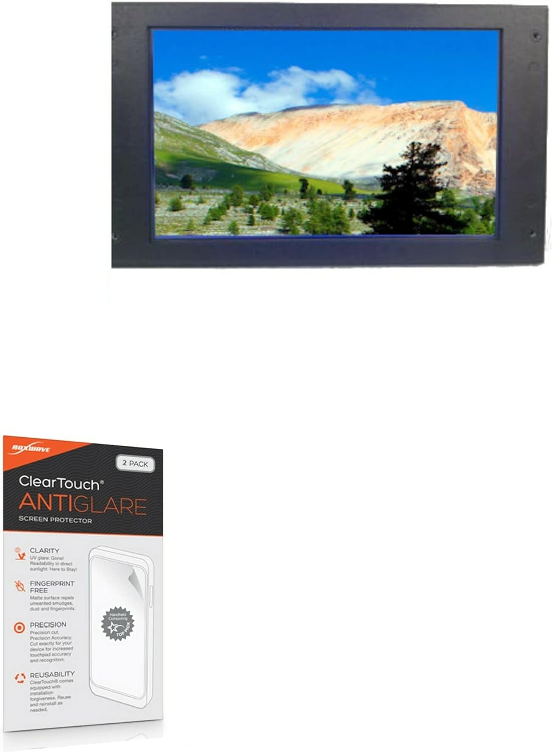 BoxWave Screen Protector Compatible with AbraxSys Corporation PM-090 - ClearTouch Anti-Glare (2-Pack), Anti-Fingerprint Matte Film Skin