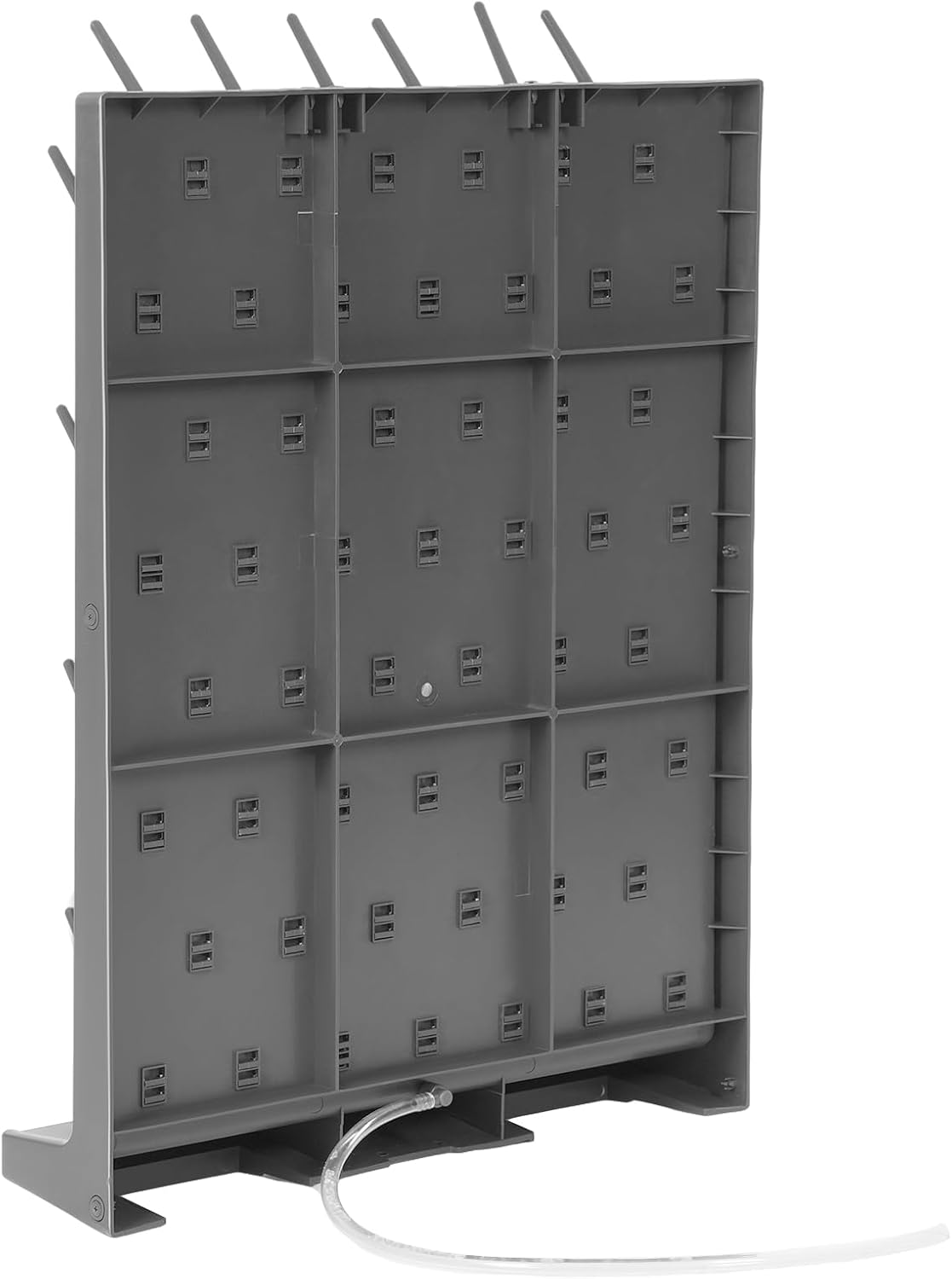 Lab Drying Rack 52 Pegs Laboratory Bottle Drying Racks Wall Mounted/Countertop, Test Tube Holder, Detachable PP Lab Rack (2, Grey)