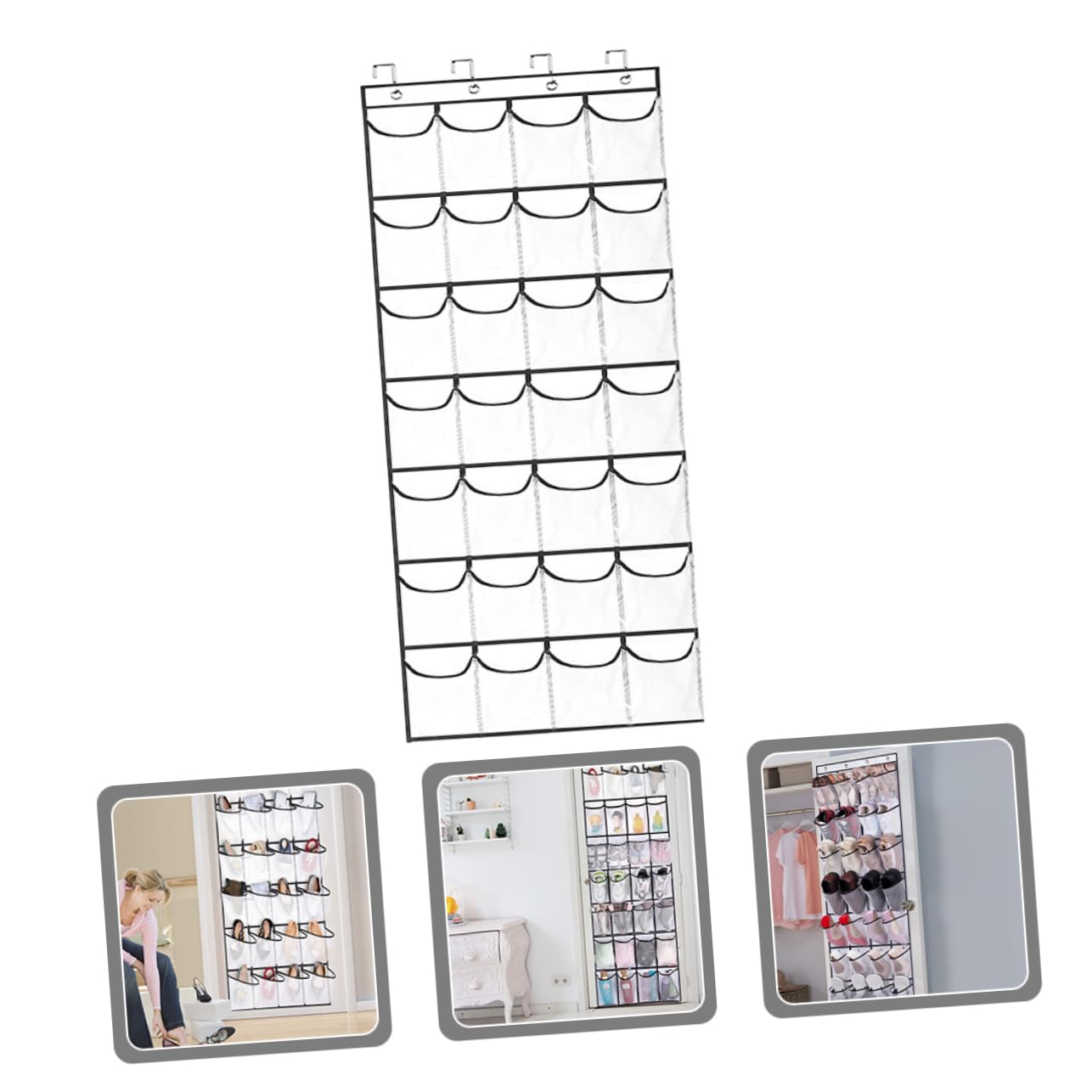 Ipetboom 1Set Multi Tier Hanging Storage Pouch Mesh Organizer for Door Back for Shoes Underwear Bras Items Space Saving Design Multi Functional Storage