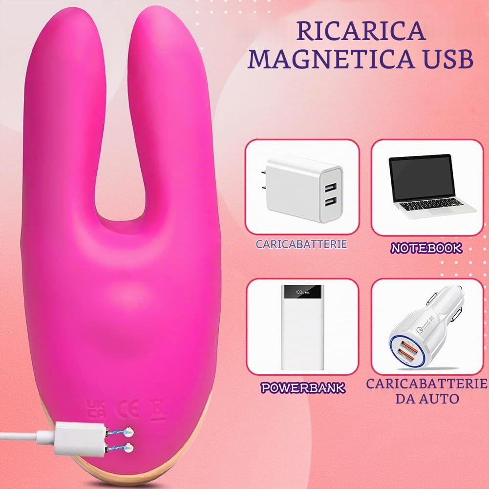 Vibratore in Silicone per Capezzoli, Vibrazione dei Capezzoli per Donne, Pinze per Capezzoli Erotiche SM Fetish, Pinze per Capezzoli con 10 Modalità di Vibrazione, Giocattolo Sex per Donne