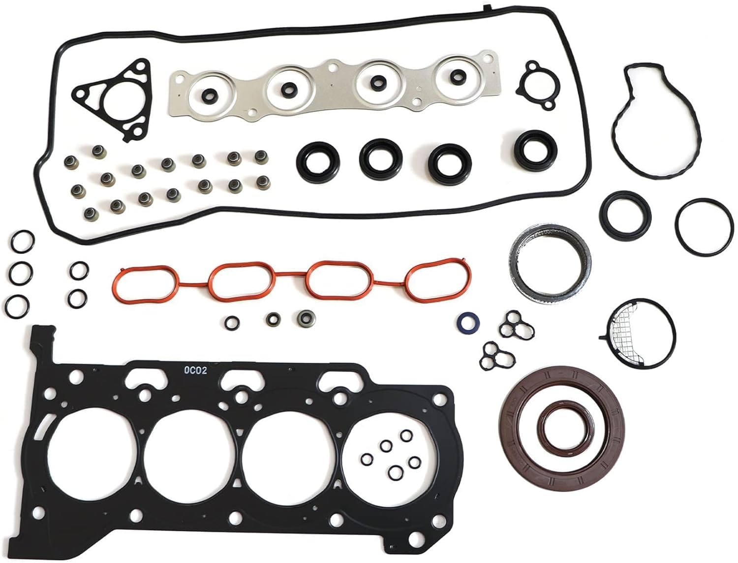 XQSMWF Hybrid DOHC Head Gasket Set Engine Cylinder Gasket Kit Fit for Toyota Prius V 1.8L 2010 2011 2012 2013 Fit for Lexus CT200h 2011-2013 Replace HBTO055 HS26515PT-1 2ZR-FXE
