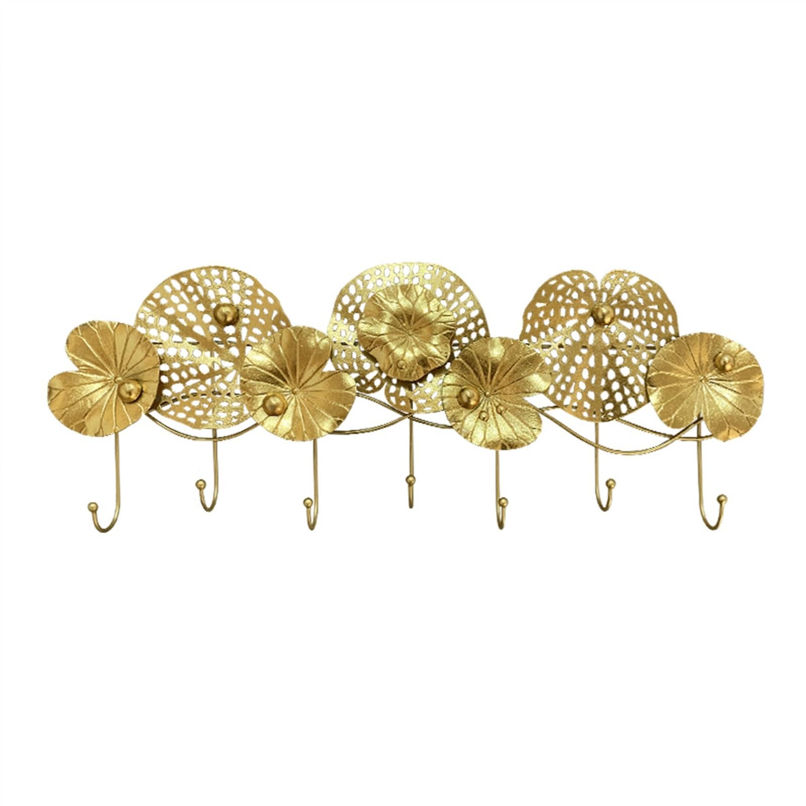 YQINQIN83B Coat Hangers Golden Wall Hanging Coat Hooks Creative Rack Key Decorative Entryway Fitting Room for Bedroom(Small)