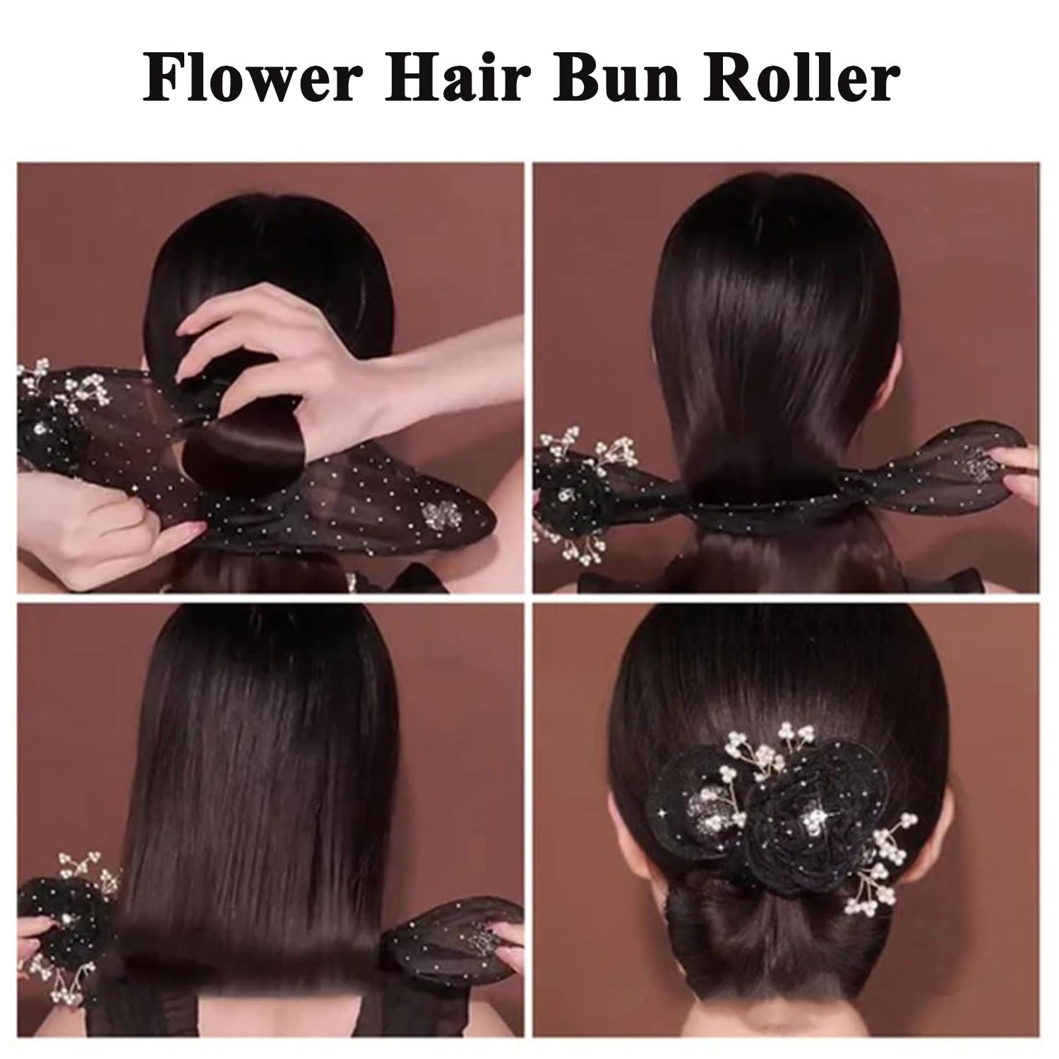 Ball Hair Clip, Flower Hair Bun Roller, Ball Hair Clip Bun Roller, Flower Hair Clip, Lazy Hair Curler Deft Bun, Magic Twist Clip Hair Accessories, Easy Fast Snap Roll Hair Tool (2pcs-G)