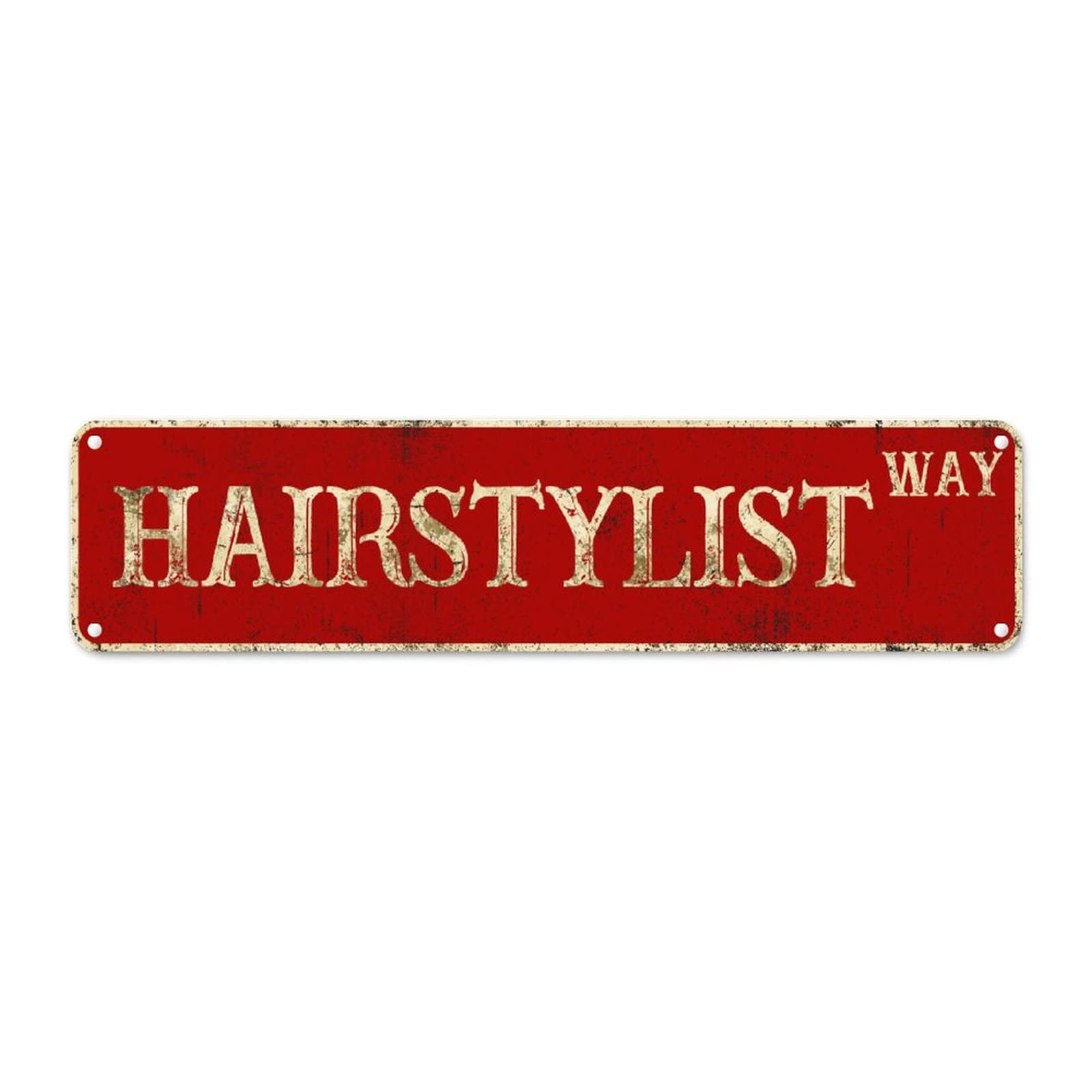 Cadeau de coiffeur original avec cette plaque en métal vintage pour salon de beauté 61 cm