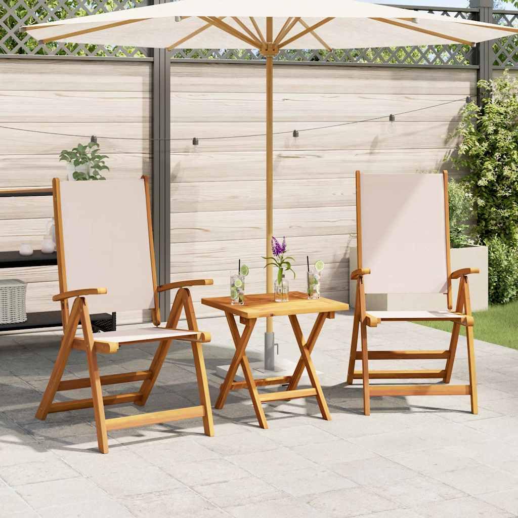 Chaises de jardin pliantes en bois d'acacia massif de haute qualité extérieure