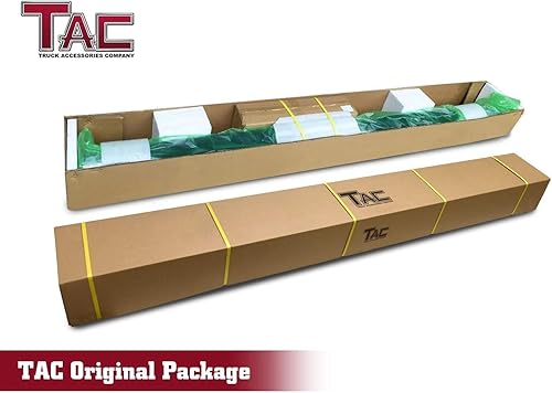 Miniatura 8 de TAC - Estribos laterales para Toyota Tundra 2022-2024, camioneta de doble cabina de 3 pulgadas, textura pesada, estribos negros, barras Nerf, barras
