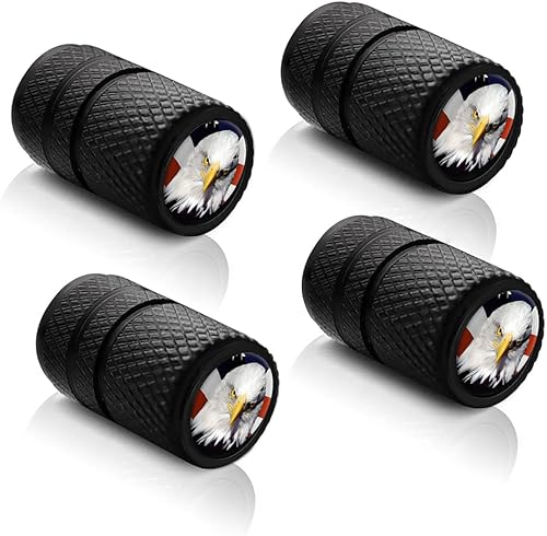 Cubierta de tapa de vástago de válvula de neumático del día de San Patricio (4 piezas) Tapa de aire de metal con forro de plástico, resistente a la