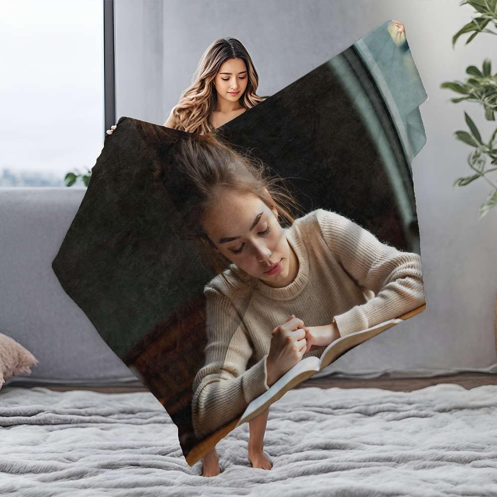 Couverture flanelle idée cadeau douce pour passionnés lecture