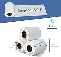 Vista 2 de BESTEASY Papel térmico para recibos, 3 18 x 230 pies, rollos de papel de recibo de caja registradora (10 rollos)