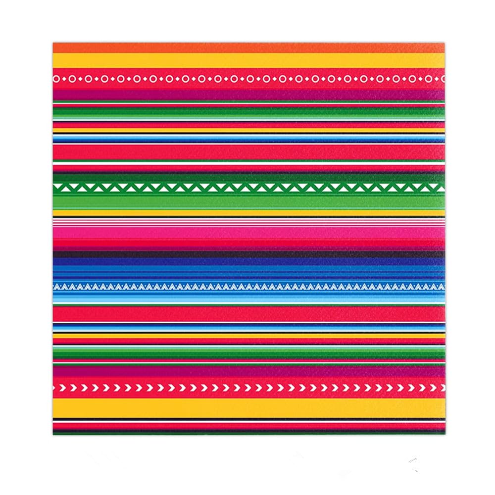 Mexican Fiesta Napkins,40PCS Mexican Style Serviette Cinco De Mayo Party Supplies, Disposable Colored Stripe Napkins — image 1