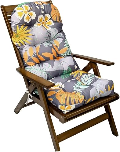 Miniatura 1 de Cojín impermeable para silla de patio Adirondack con respaldo alto, cojín para silla mecedora para interiores y exteriores, protector solar y