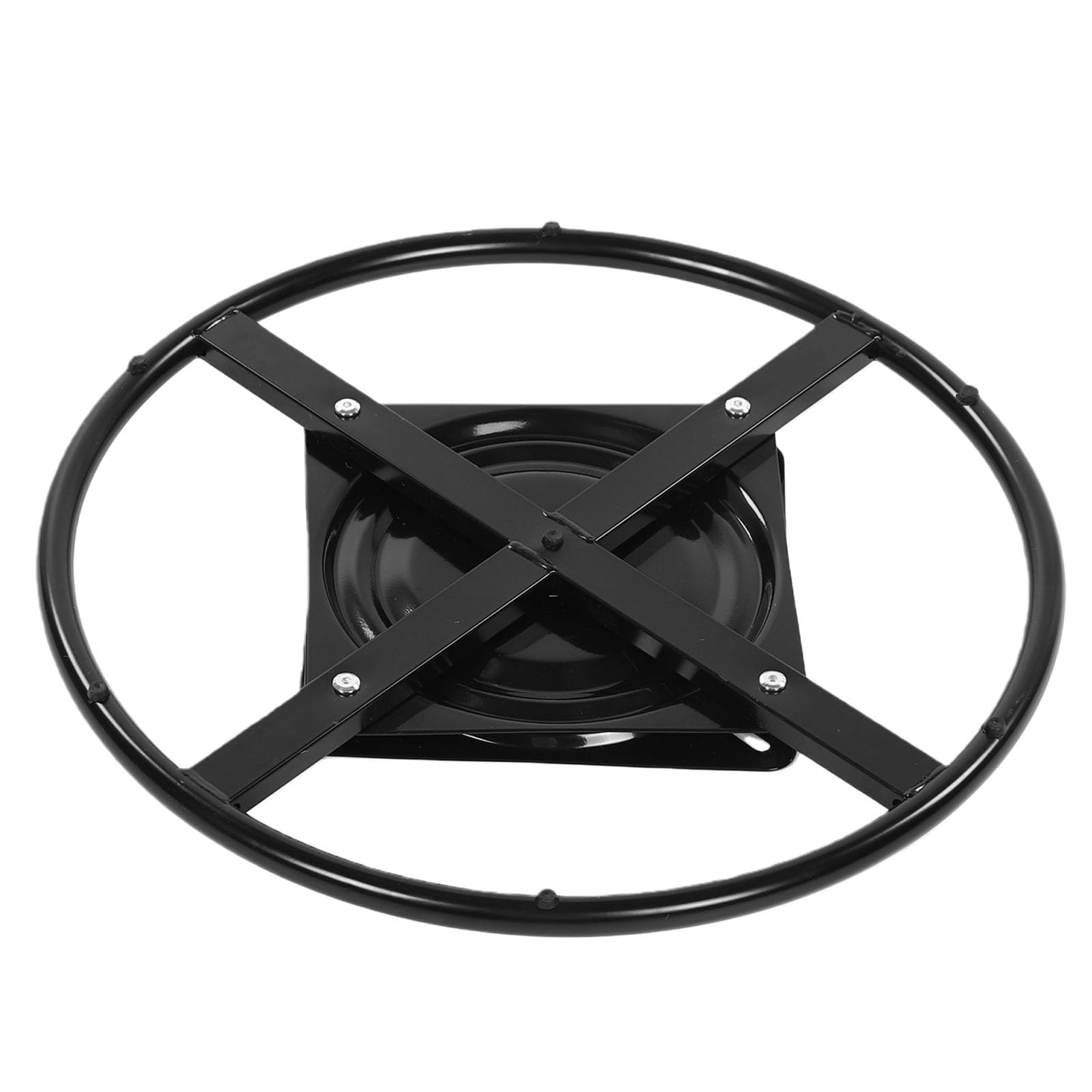 Asixxsix Base del Anillo de la Silla reclinable de 50cm, Mecanismo Giratorio de 360° con Placa Cuadrada de 24,5 cm, para Las Partes Inferiores de los Muebles de la Silla del sofá