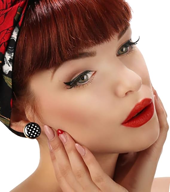Breevo 50s Costume Accessories Set Women Scarf Headband Glasses