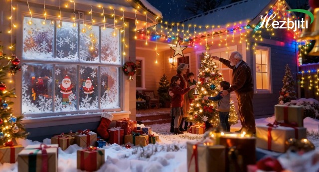 ★自宅保管未開封★昭和レトロ希少　ジャズスタイル　サインライト　イルミネーション Hezbjiti 2Pack Total 800LED Ice Lights 32.8FT Christmas Lights