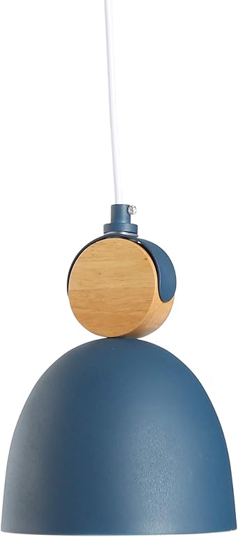 Chrasy Ceiling Lighting Modern Metal Metal Pendant Light Shade Chandelier Lamp with Wooden Fitting E27 BaseBule
