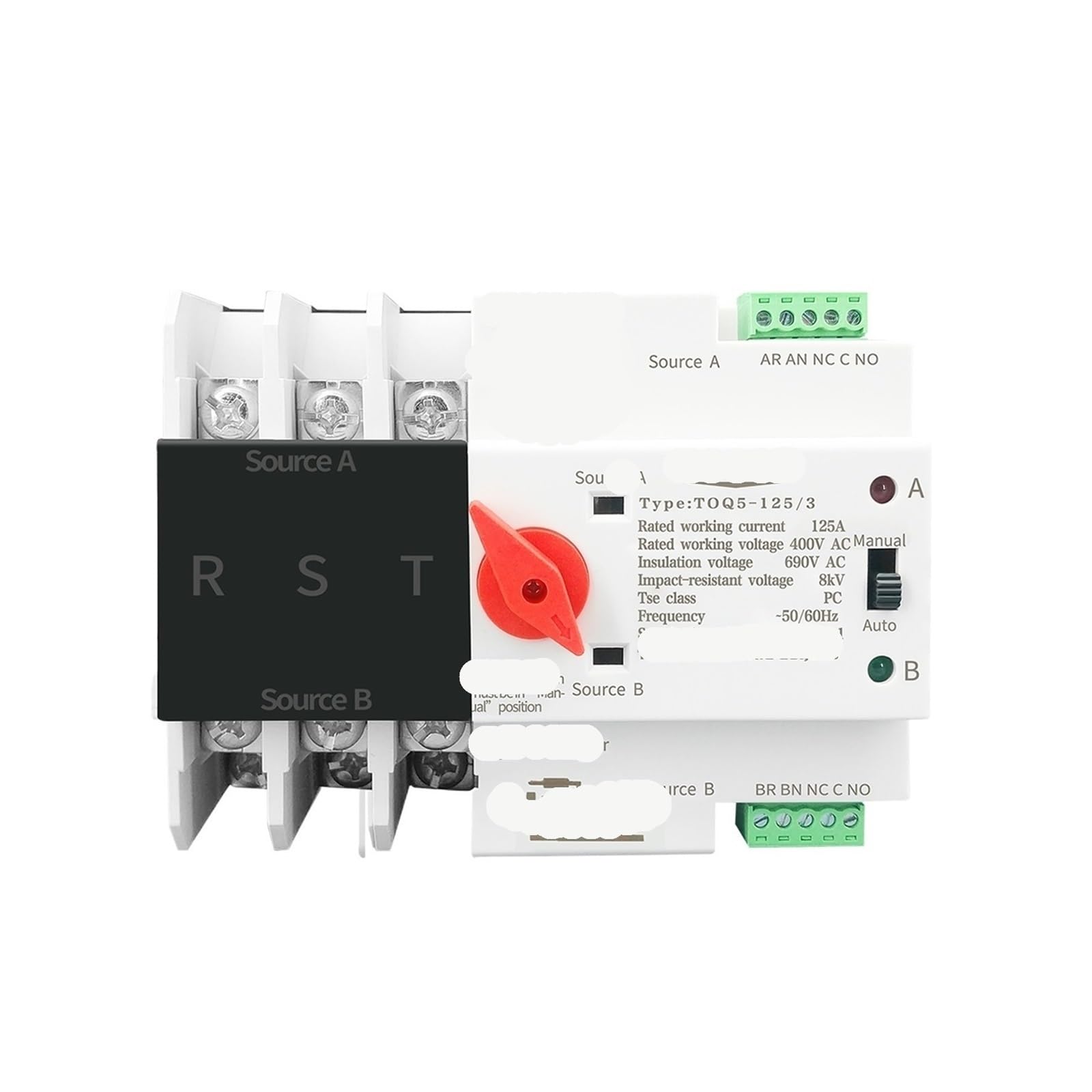 Commutateur inverseur automatique triphasé ATS 63A pour sécuriser l'électricité de votre maison