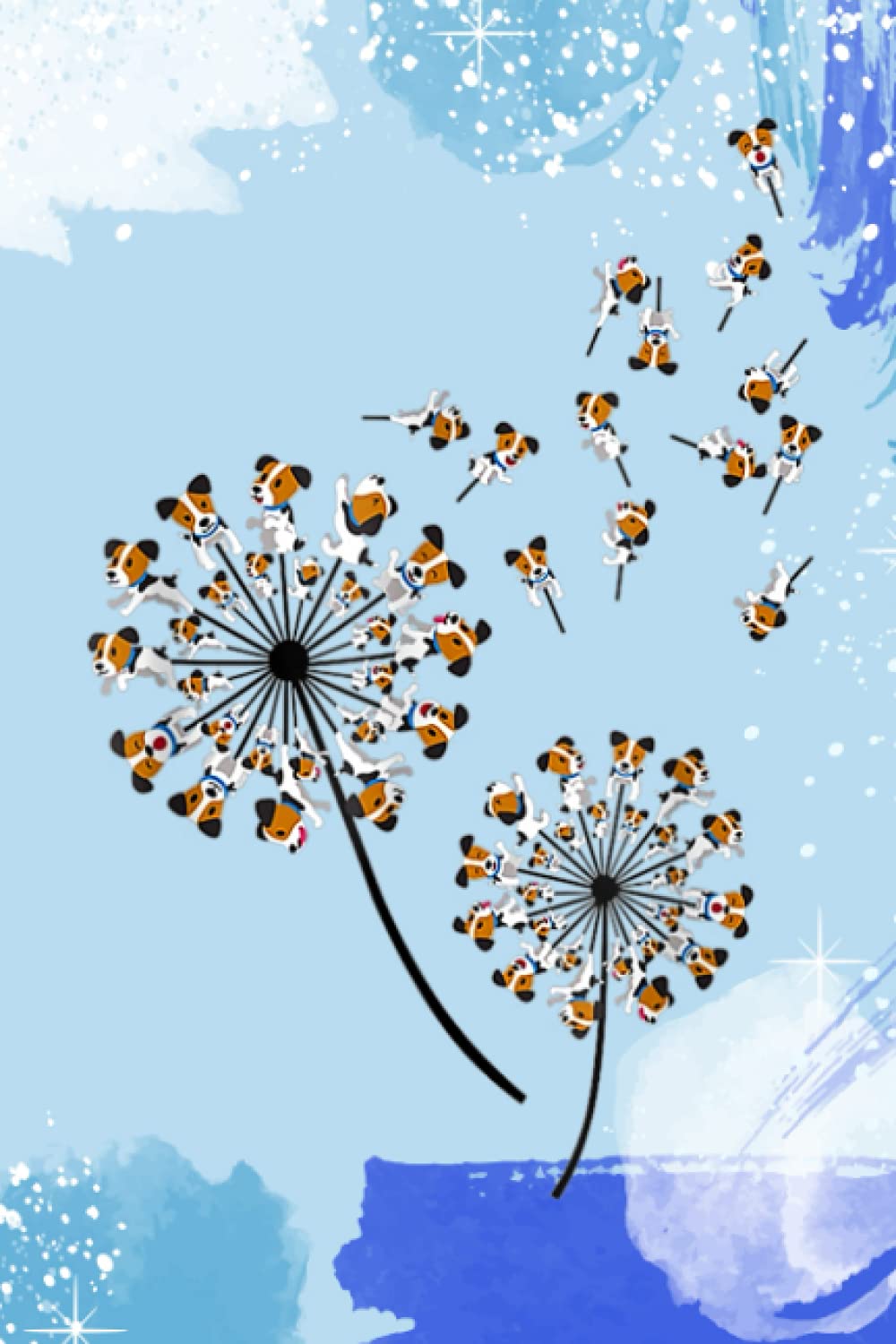 Half Wide: Jack Russell Terrier Flower Fly Dandelion Funny Dog Lover