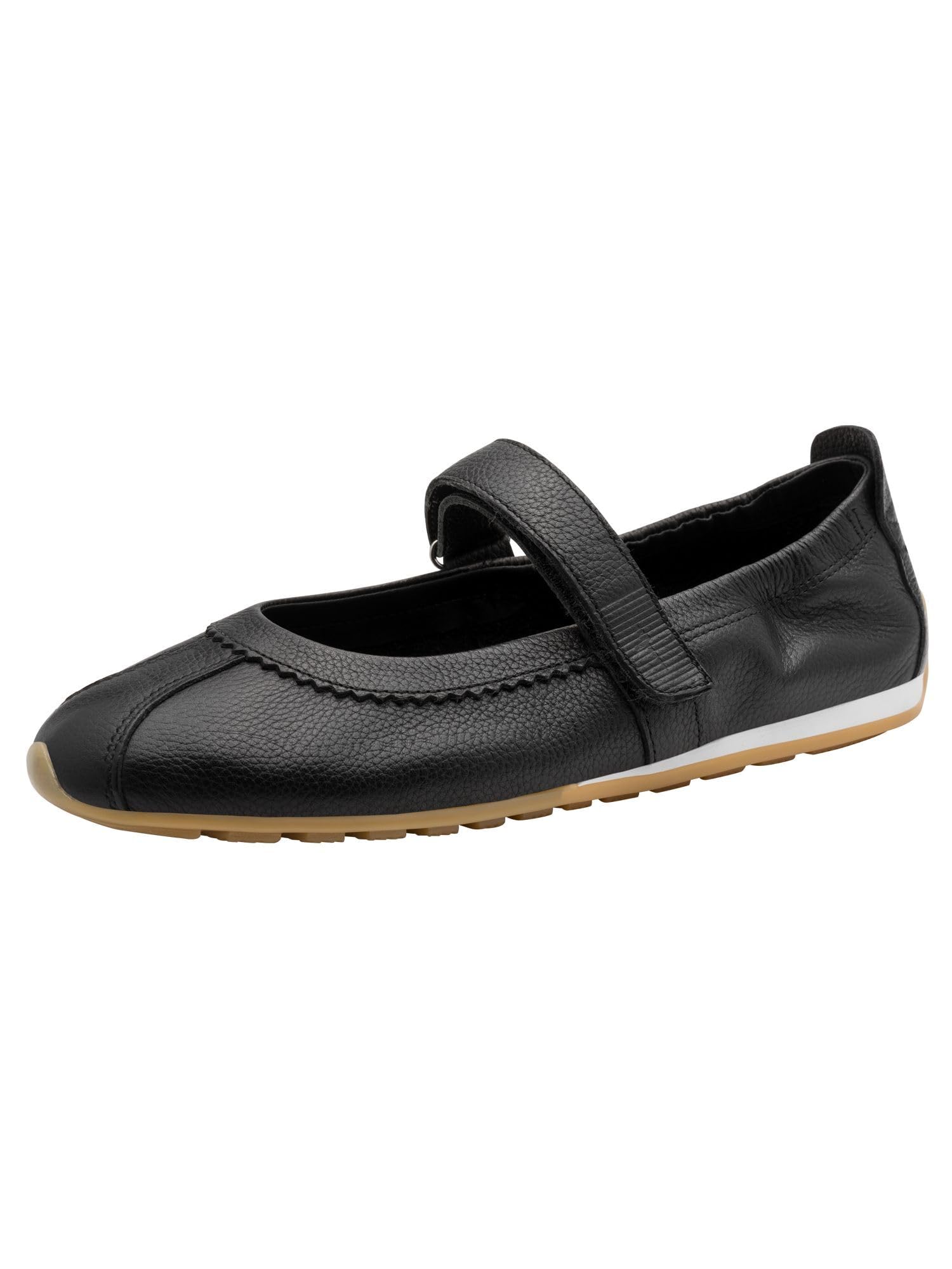 Tamaris Women's ballerina with strap leather flat black 6.5 UK