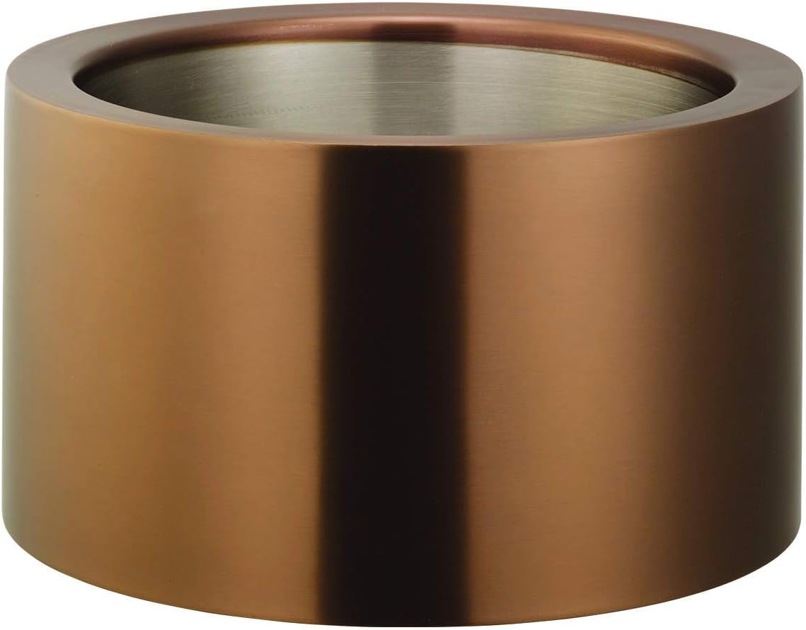 Service Ideas PT2BSRG Double Wall Party Tub, Beverage and Wine Chiller Ice Bucket, Round, Stainless Steel, 1.5 Gallon, Rose Gold