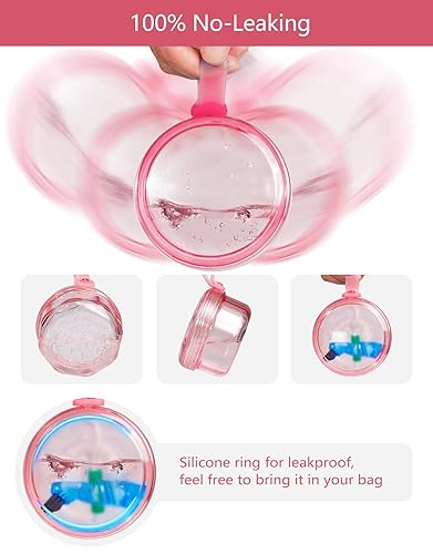 Miniatura 6 de Caja de baño con retención parcial de prótesis dental, sin fugas y antideslizante, para remojo de dentaduras postizas, caja con cesta coladora y