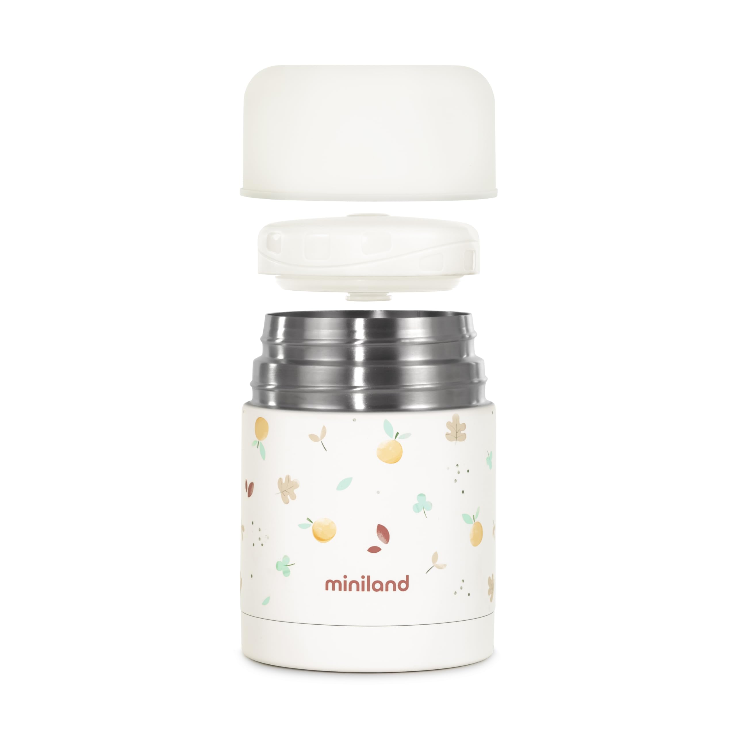 Miniland Thermos Valencia 600ml. Thermos pour aliments solides, avec double couche d'acier qui maintient la température des aliments pendant des heures