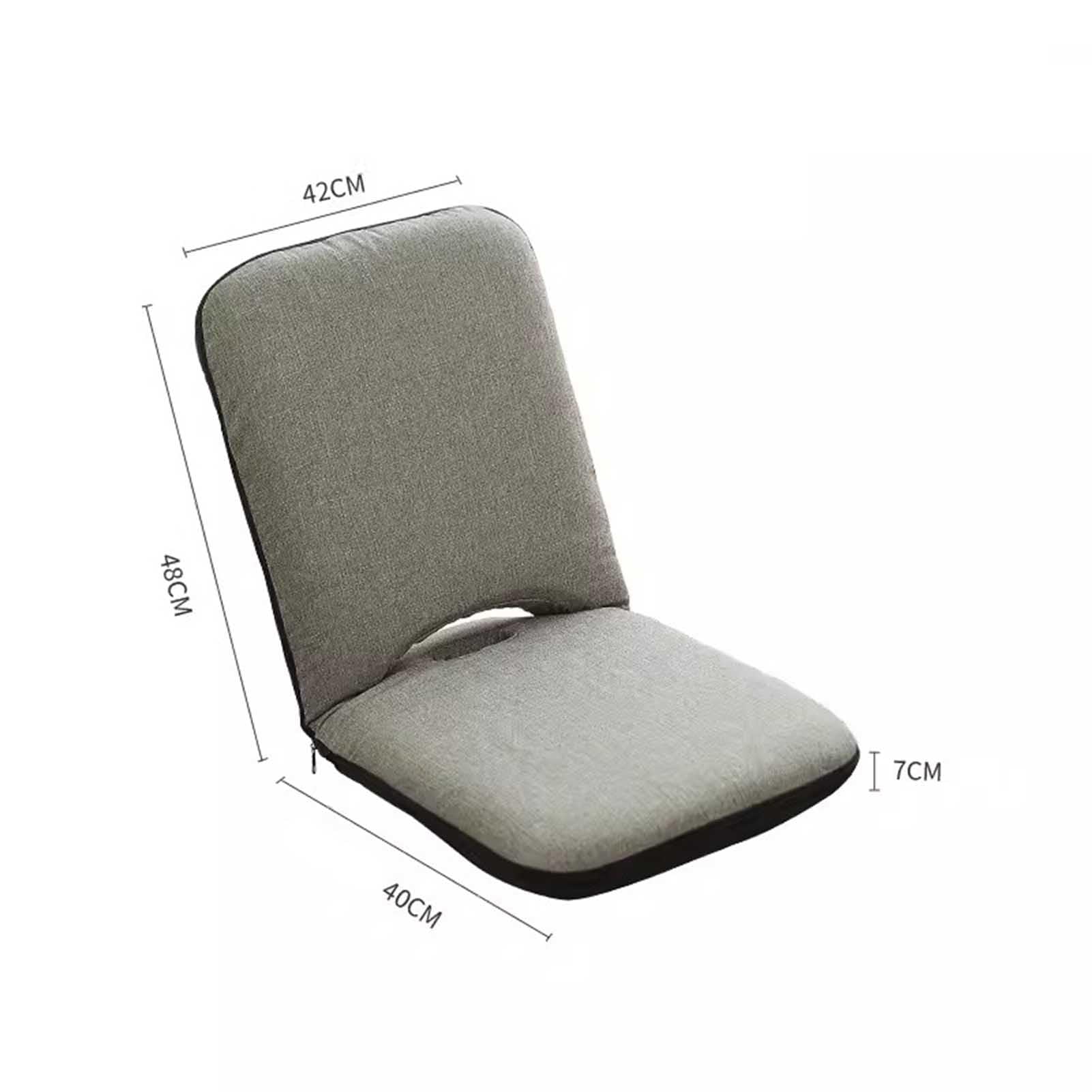Silla tapizada ajustable con respaldo, cojín de meditación plegable, silla individual portátil para mayor comodidad y apoyo, ideal para relajación y yoga
