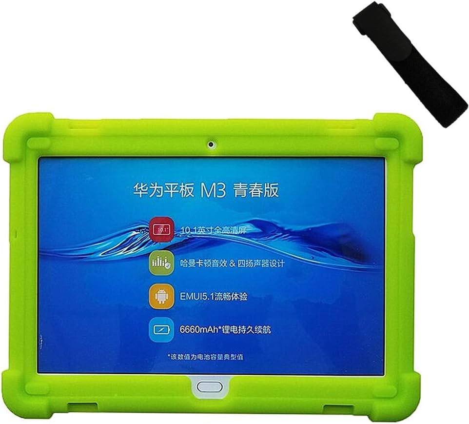 Case for Huawei Mediapad M3 Lite 10 Model BAH-W09 BAH-L09 BAH-AL00 10.1 Inch Tablet Silicone Rugged Case Green