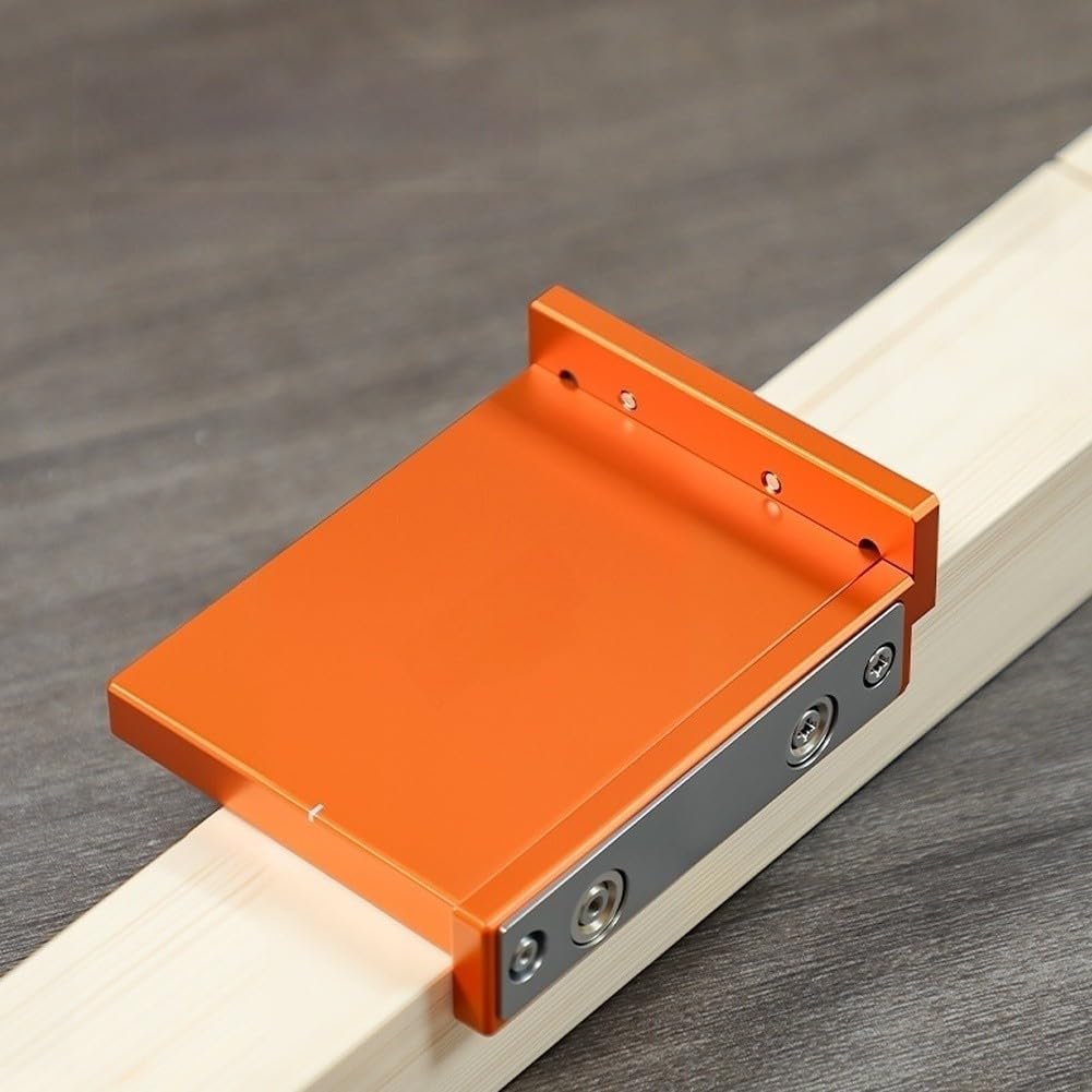Guida per sega ad angolo retto per tagli precisi del legno a 90 gradi, magneti bifacciali, telaio leggero in lega di alluminio, 8,5 x 6,5 x 2 cm, arancione