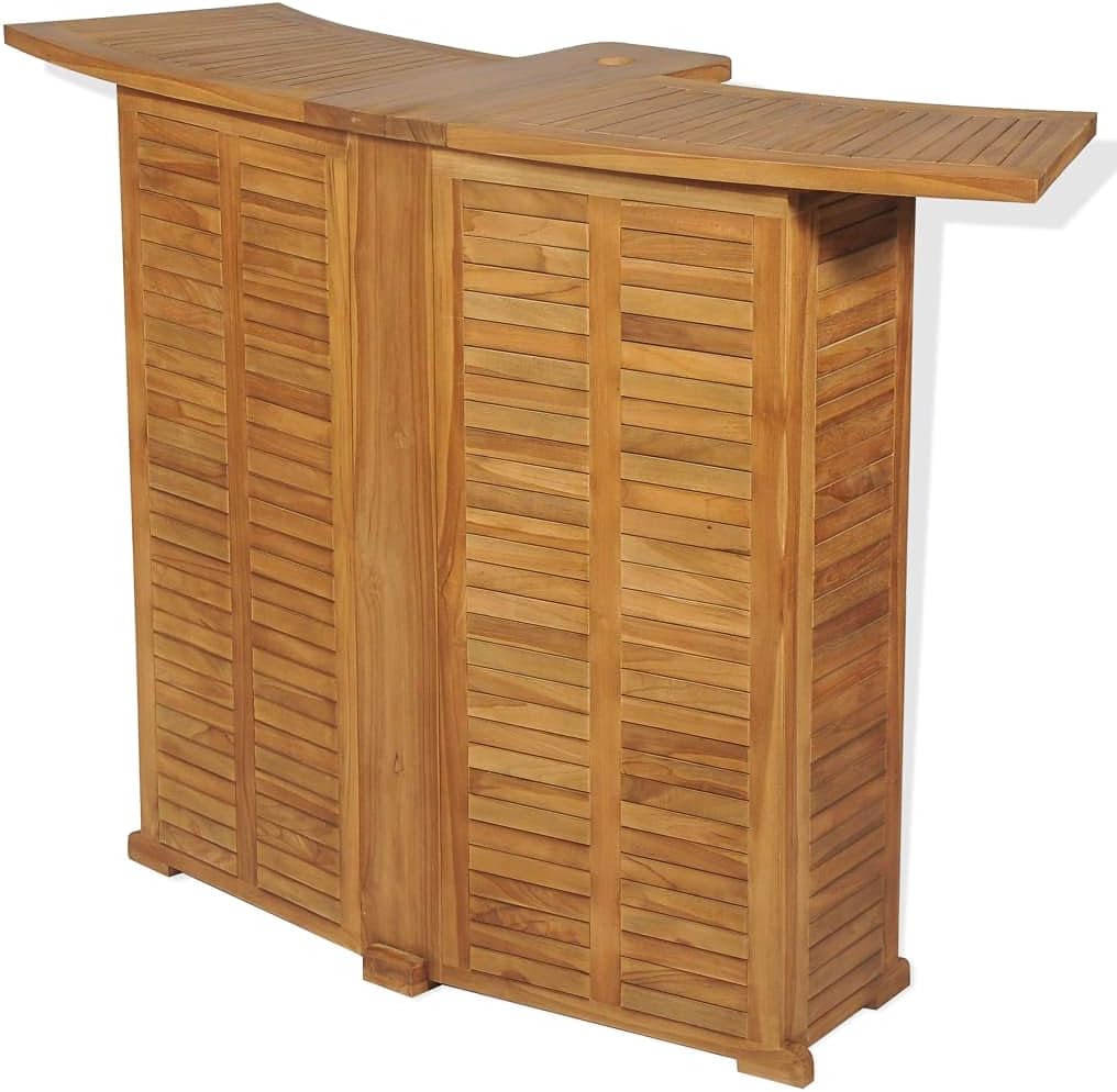 (Fast Shipments) Outdoor Patio Bistro SetTable Set,for PorchLawnGardenBackyardPool 3 Piece Set with Solid Teak Wood