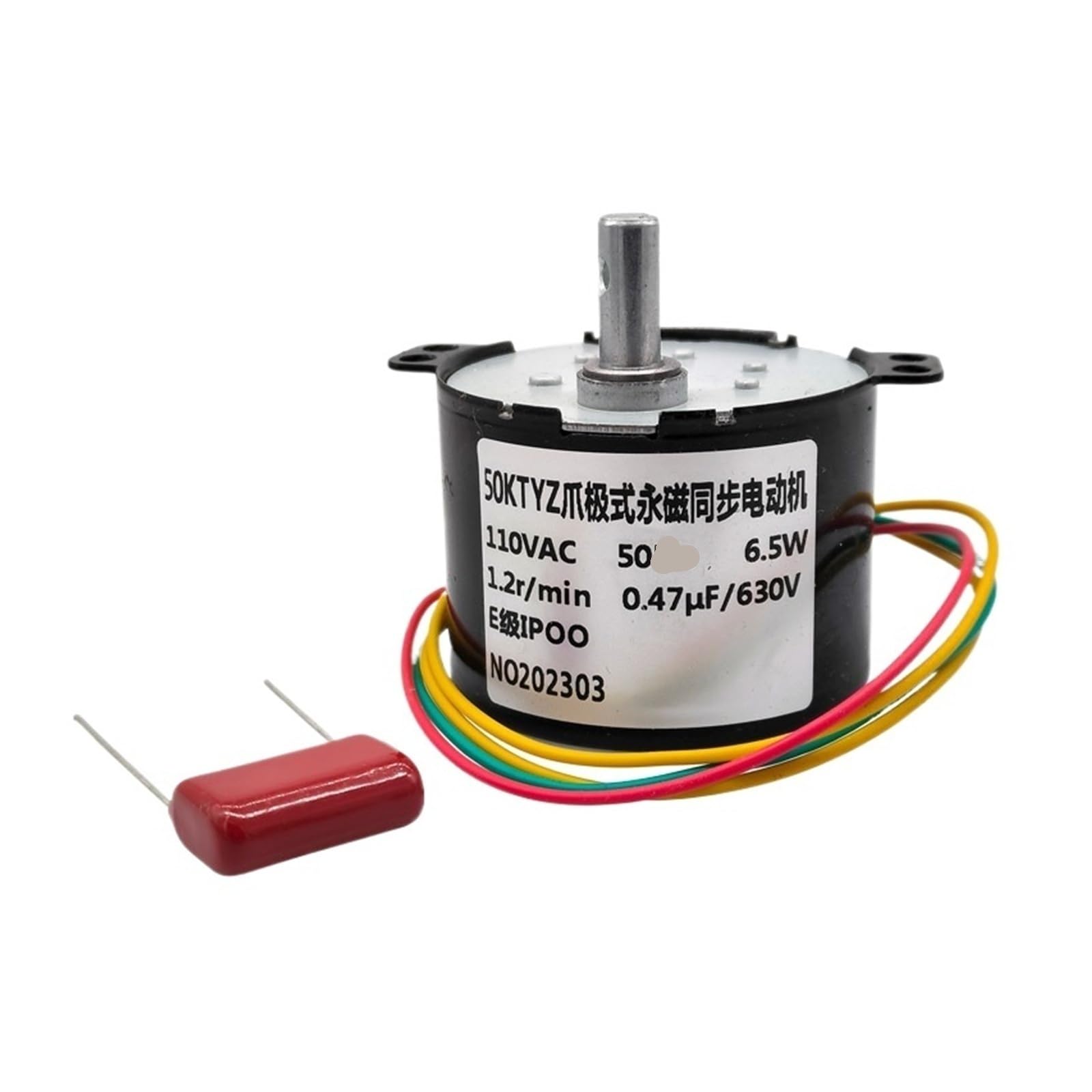NVSFZGIYG 50KTYZ AC 110V/120V/127V Permanent Magnet Synchronous Motor 6W Speed Reducer Motors Controllable Positive and Negative(110VAC-40rpm)