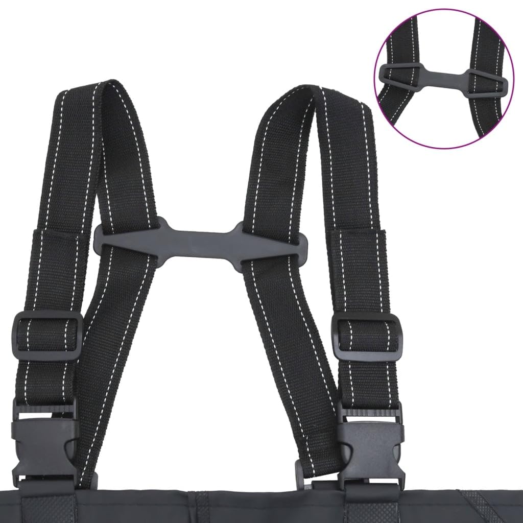 Tomostar Pêche Waders Cuissardes, Cuissardes Pantalon de Pêche avec Bottes et Ceinture Noir Taille 42