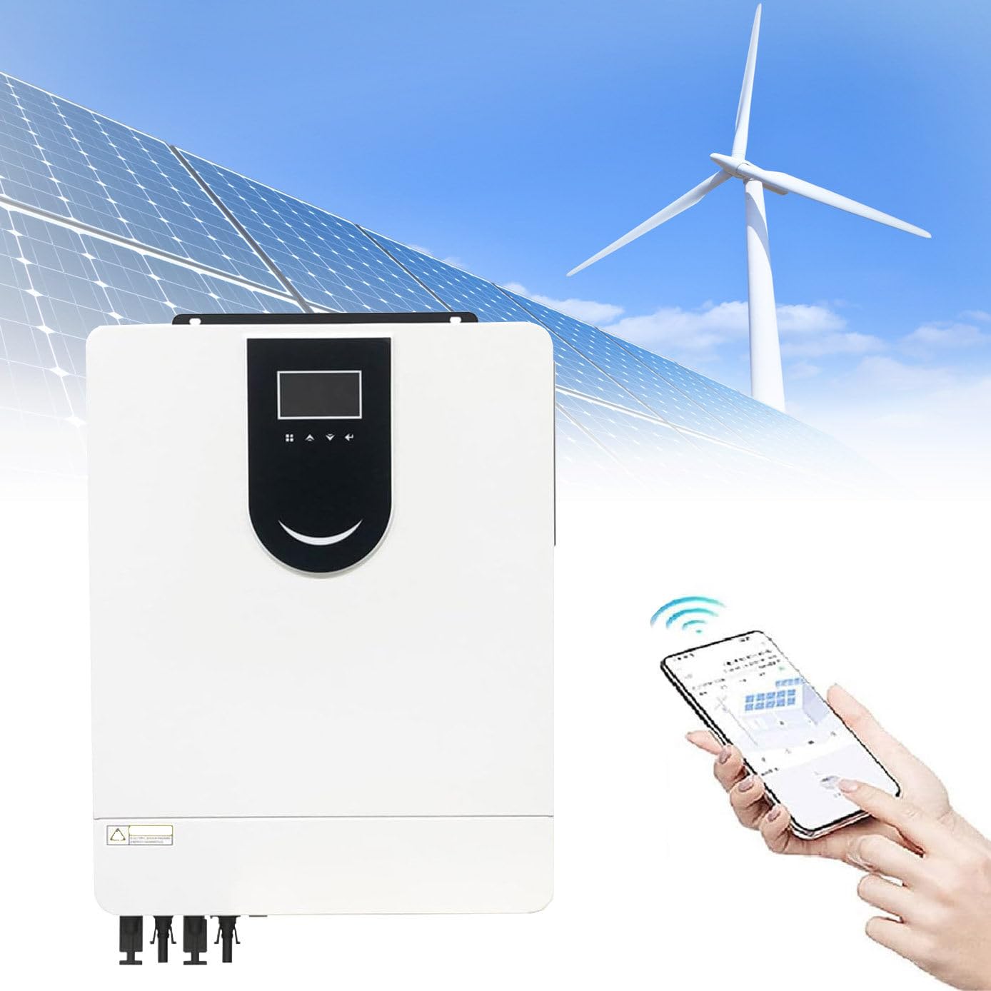 Inverter solare ibrido da 8,2 KW On/Off Grid Inverter integrato da 160 A, PV Max 450 V, ingresso DC 48 V a AC 220/230/240V, onda sinusoidale pura per Home Energy Storage RV Capannoni Off-Grid System