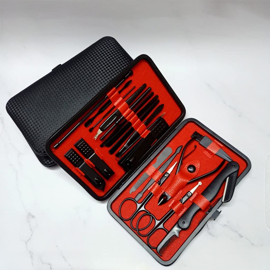 Set de cortaúñas de Viaje para manicura y Cuidado Personal con Lima incorporada. Apto para Hombres y Mujeres. para Usar en casa.