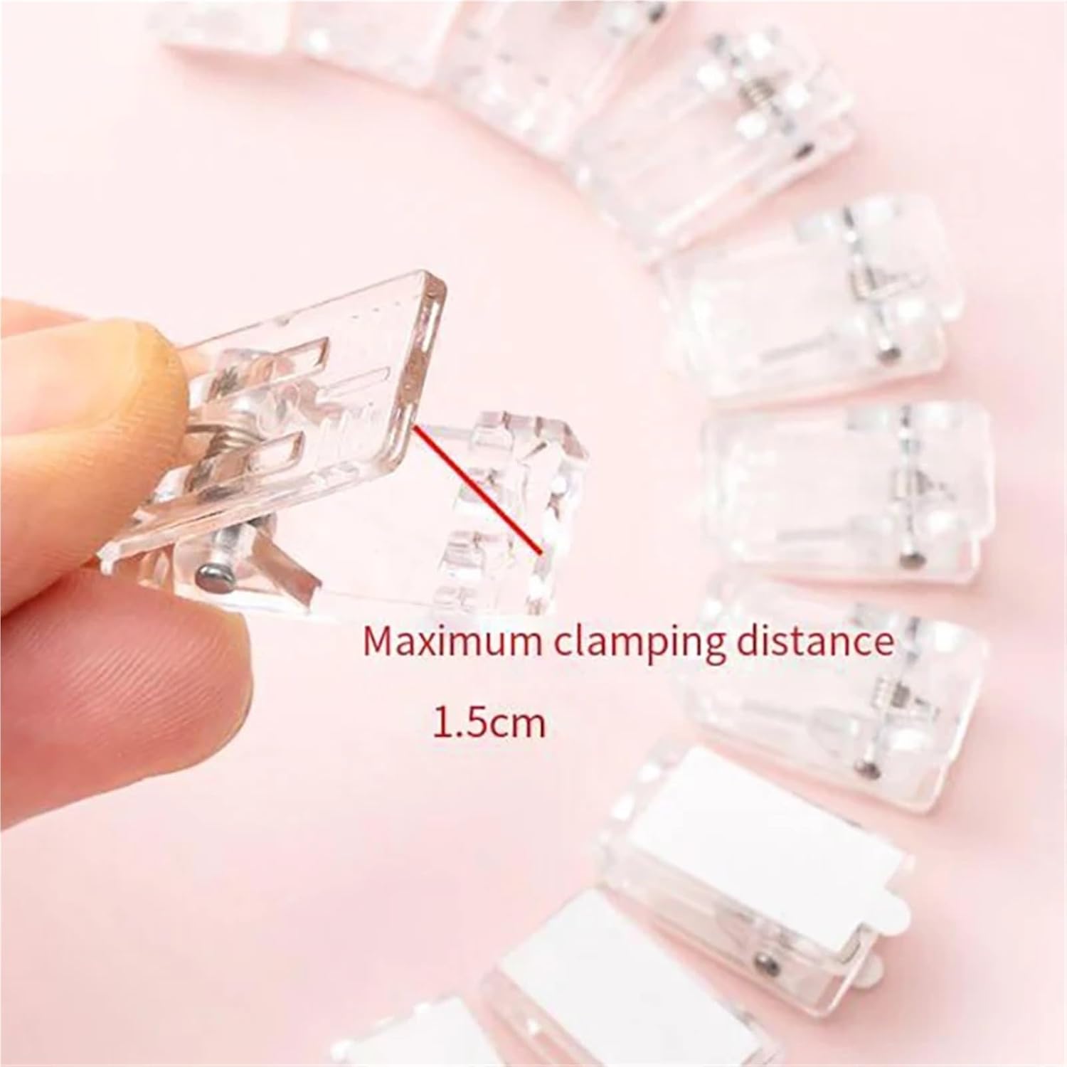 40Pcs Self-Adhesive Wall Clips - Transparent Plastic for Photo/Poster DIY(No Adhesive)