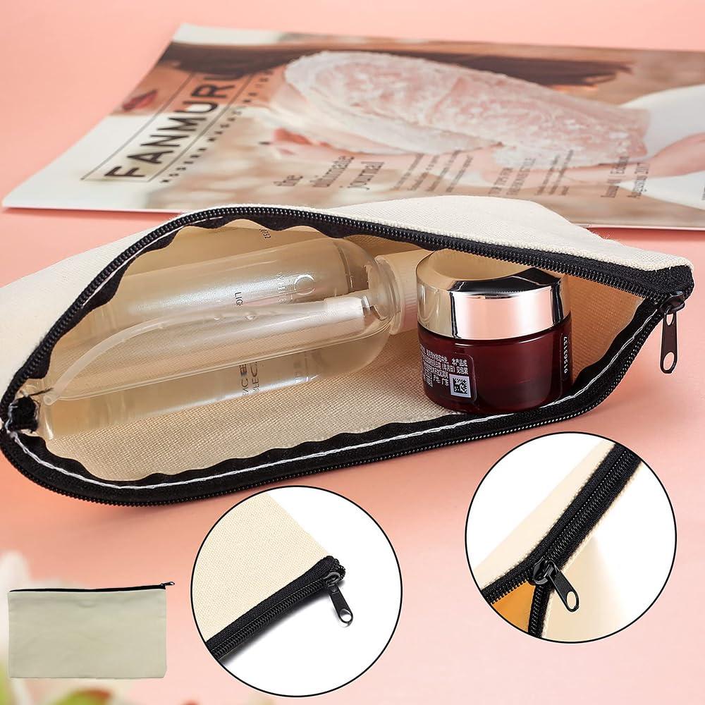 Shirene Trousse de Maquillage en Toile 10 Pièces Sac en Toile Trousse de Toilette