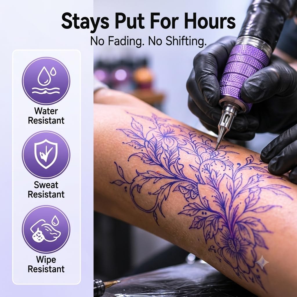Tattoo Stencil Transfer Gel 3.38oz Fast-Drying & Long-Lasting Tattoo Stencil Solution Clean Application, Vegan-Friendly, No Smudge – Ideal for Tattoo Artists & Beginners