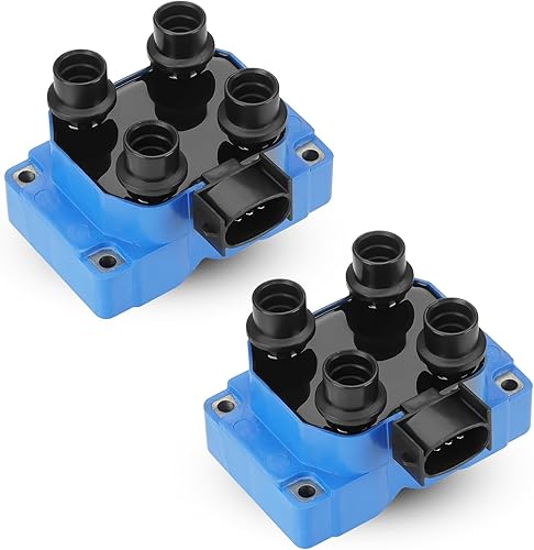 Miniatura 1 de Paquete de 2 bobinas de encendido compatibles con Ford F-150 F-250 Expedition Lincoln Continental Mazda 626 B2300 B2500 Mercury Cougar Tracer 2.0L
