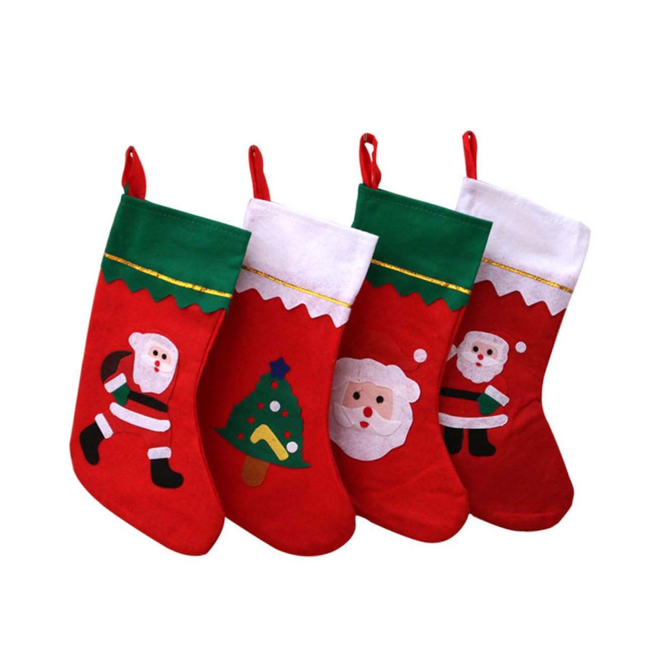 TOPBATHY Stk Weihnachtsgeschenktüte Weihnachtsbonbonstrumpf Weihnachtsstrümpfe Hängen Strümpfe Anhänger Weihnachtsbaumstrumpf Weihnachtssockentasche Weihnachtsdeko-socken Kleine Strümpfe
