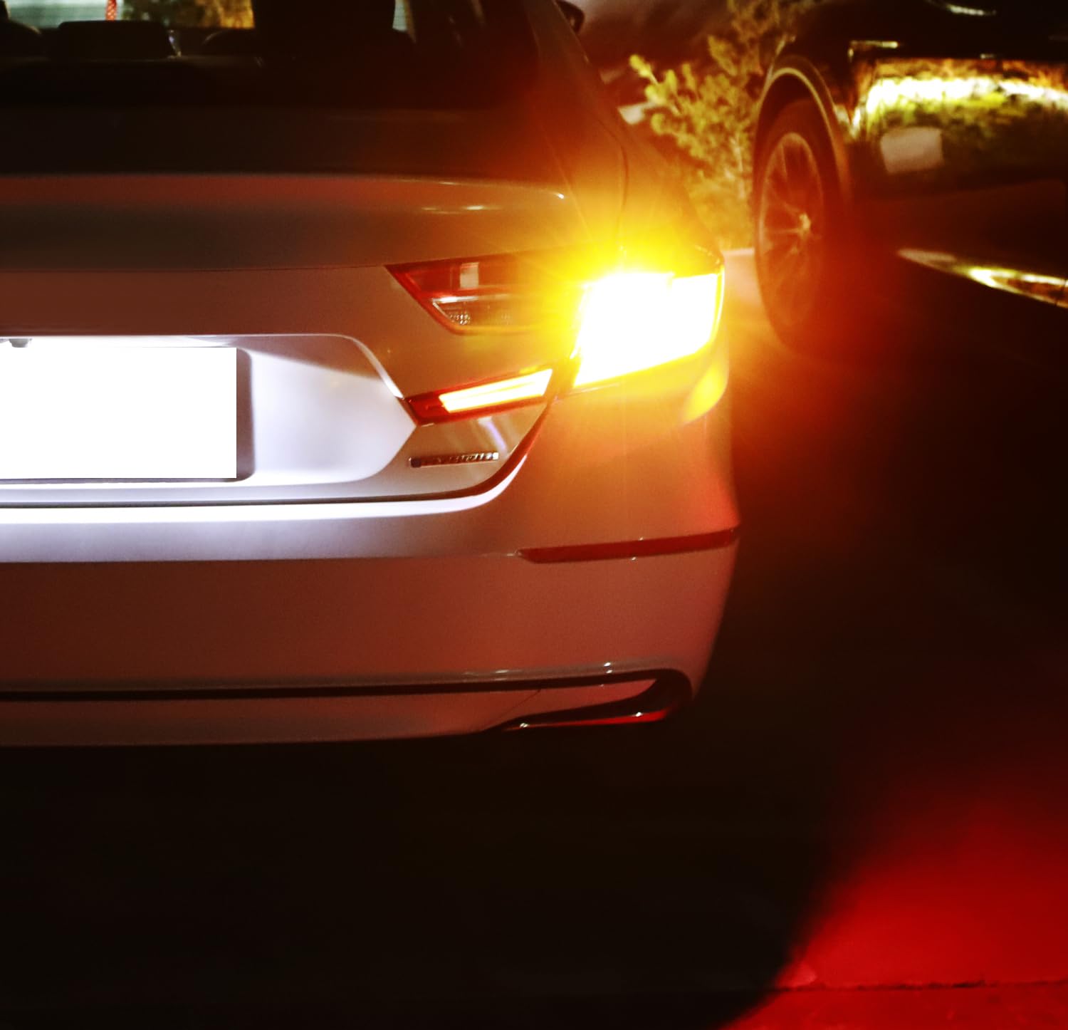 iJDMTOY CAN-bus 25W High Power Amber LED Rear Turn Signal Bulbs Compatible With 2018-2022 Honda Accord Sedan (No No Hyper FlashLoad Resistor Required)