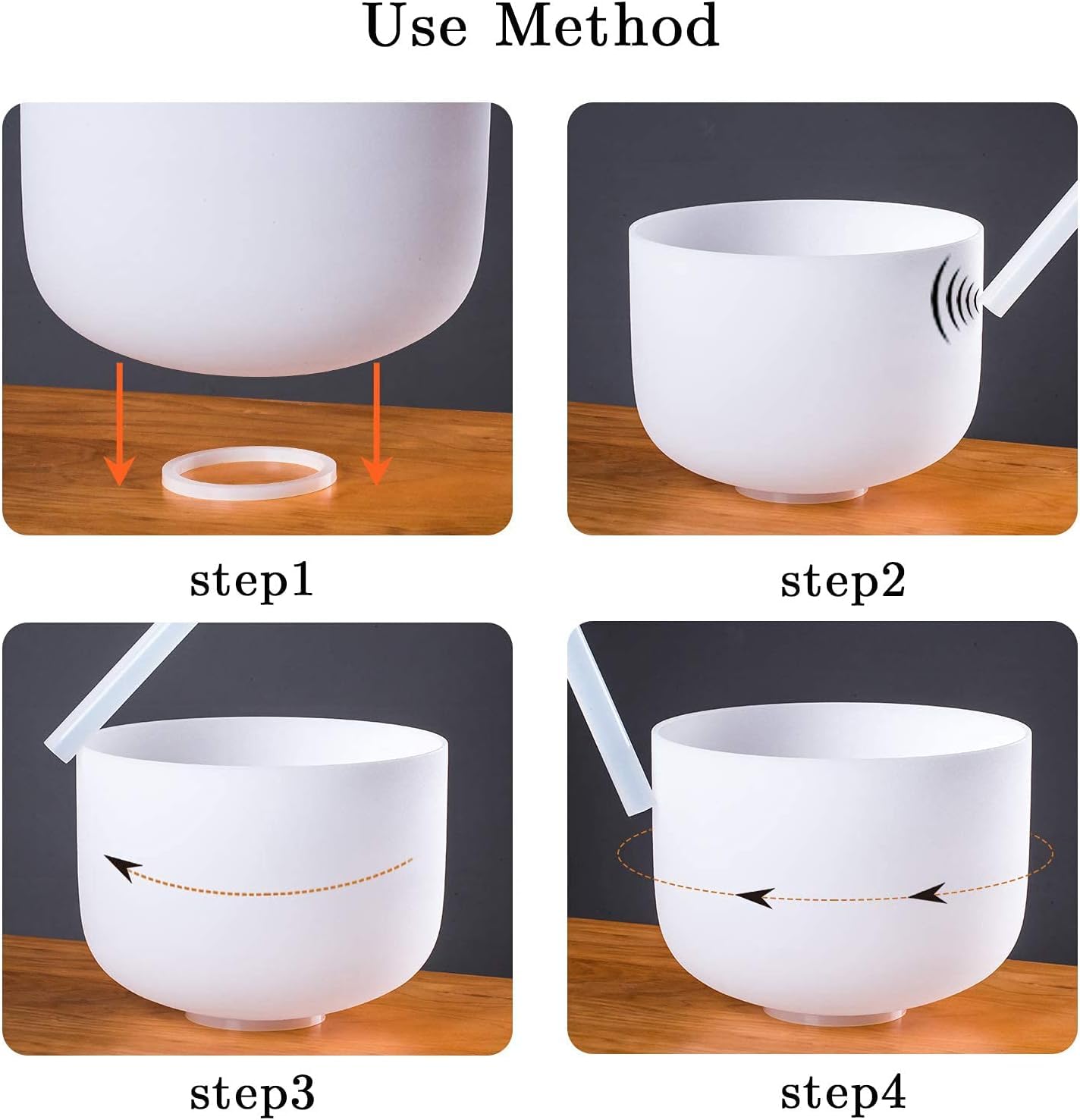 Amazon | SOLSHINE クリスタルシンギングボウル 432HZ 8インチ F