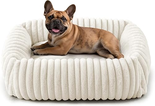 Miniatura 14 de FURTIME Camas para Perros Medianos para Perros Medianos Lavables, Cama Ortopédica para Perros, Cama Rectangular Cálida Suave Calmante para Dormir