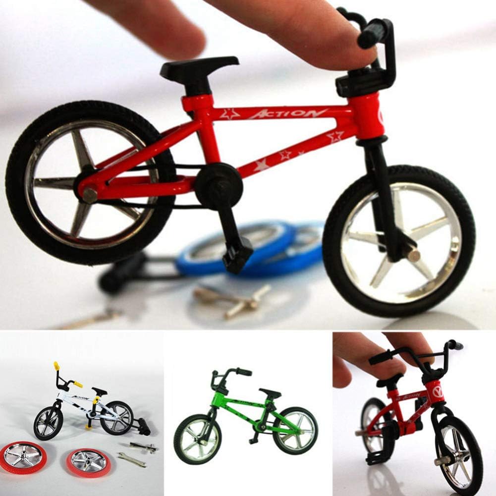 aleación de Juguetes de niños Finger Finger funcionales Aficionados Bicicletas Mini-Dedo-BMX Bike Conjunto de Juguete de Regalo * 12,5 * 4,5 cm Rojo