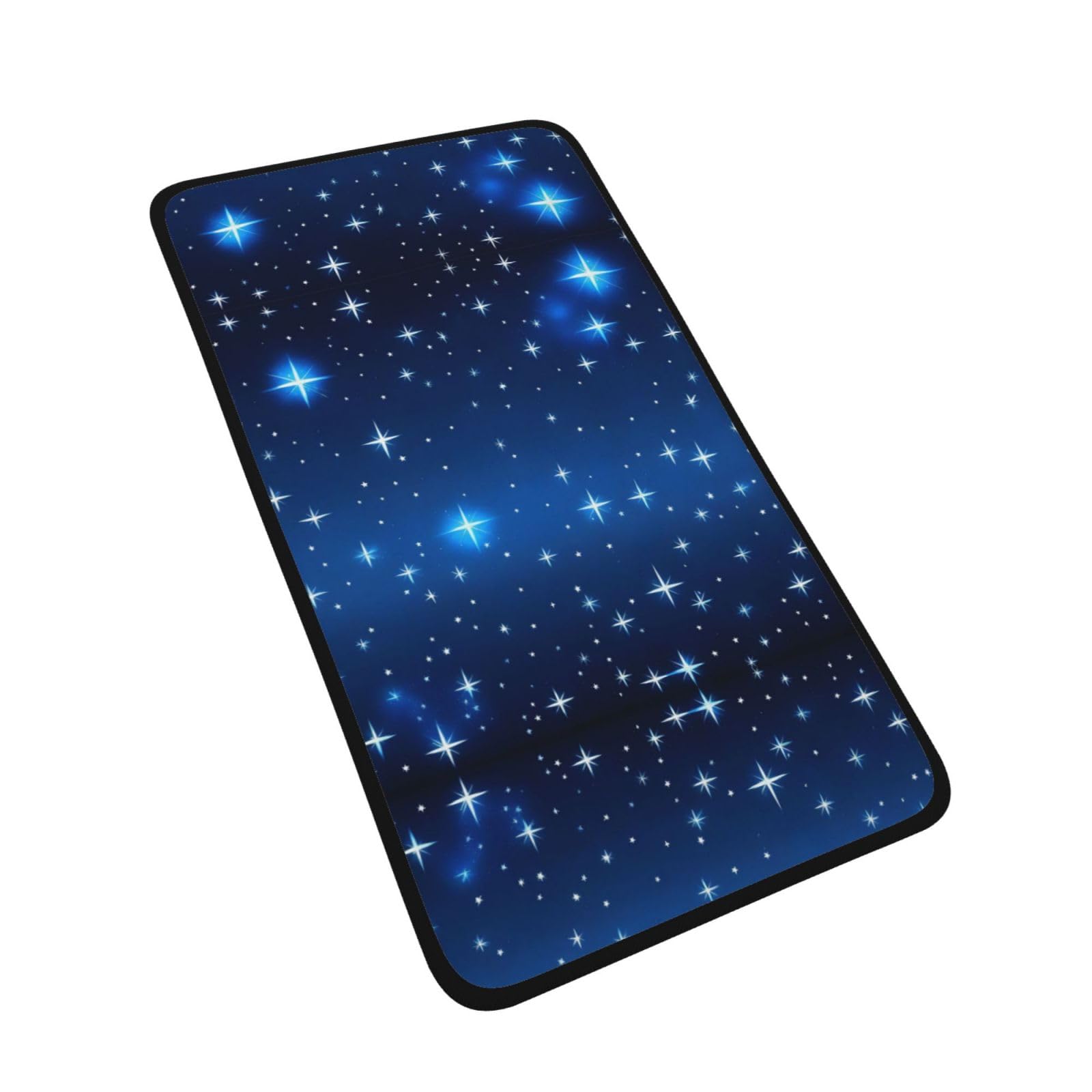 WBQLSL Blue Star Pattern Patterned Sports Towel (16x28 inches) - Lightweight Quick-Drying Absorbent Towel, Suitable for Swimming, Fitness, Yoga, etc.