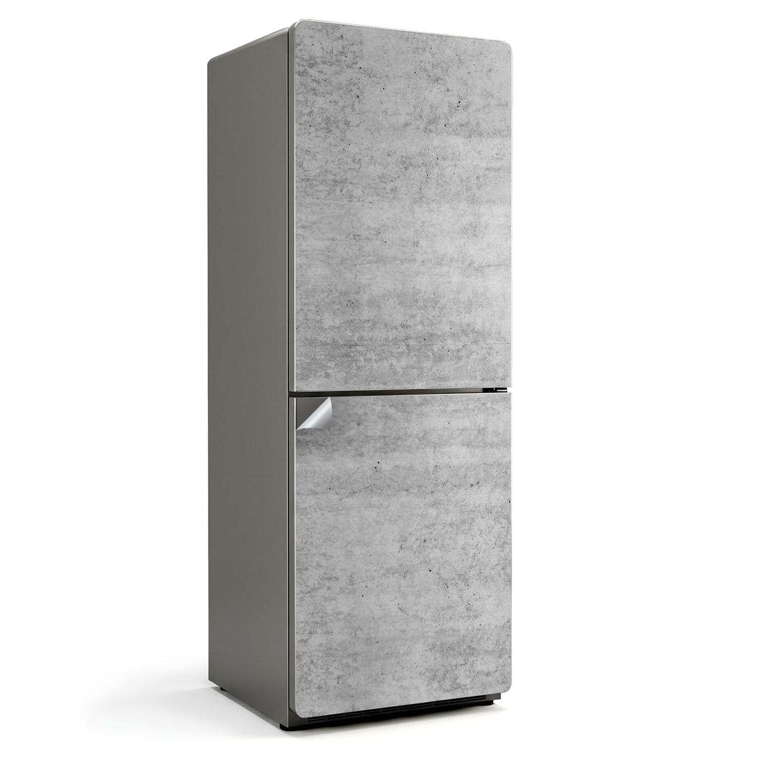 Autocollant porte réfrigérateur 70x190 cm effet béton brut pour cuisine