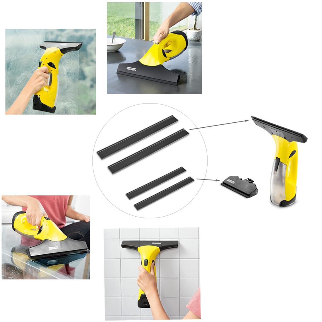 Raclette Karcher Vitre KEMUZ 2 Pcs Lèvres D'extraction Pour Aspirateur De Fenêtre 280 Mm Lot Wv2 Karcher