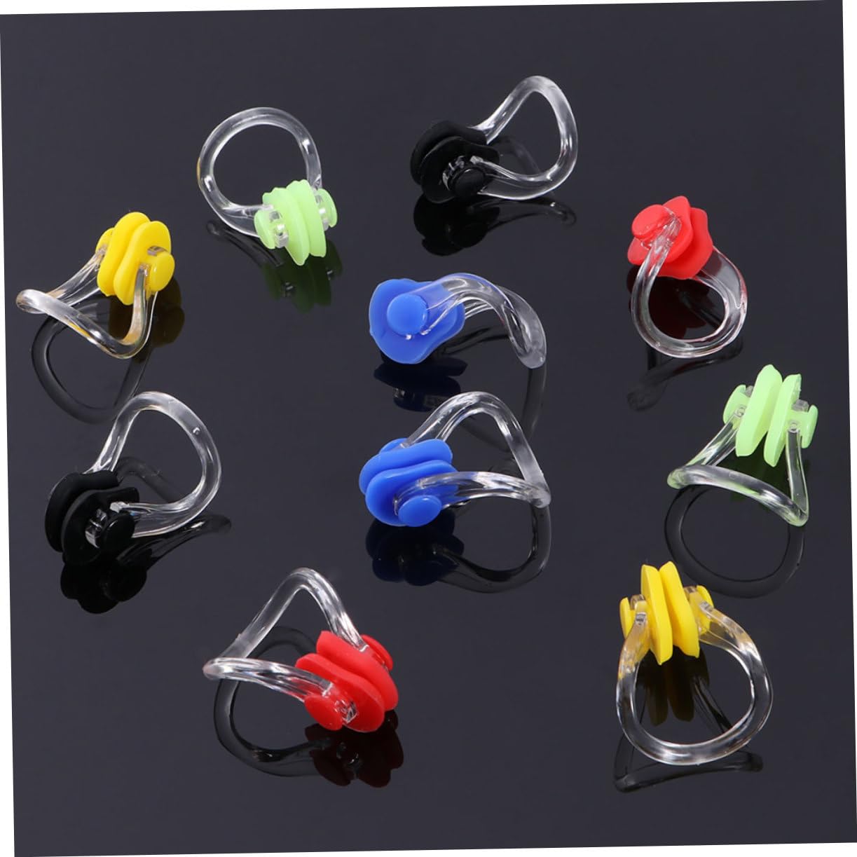 Sosoport Clip De Natación Impermeable Cubrir Vistoso Nasal Clips Nadar Agua Abrazaderas De Nariz De Natación Pinzas para La Nariz De Natación para Hombres Gel De Sílice